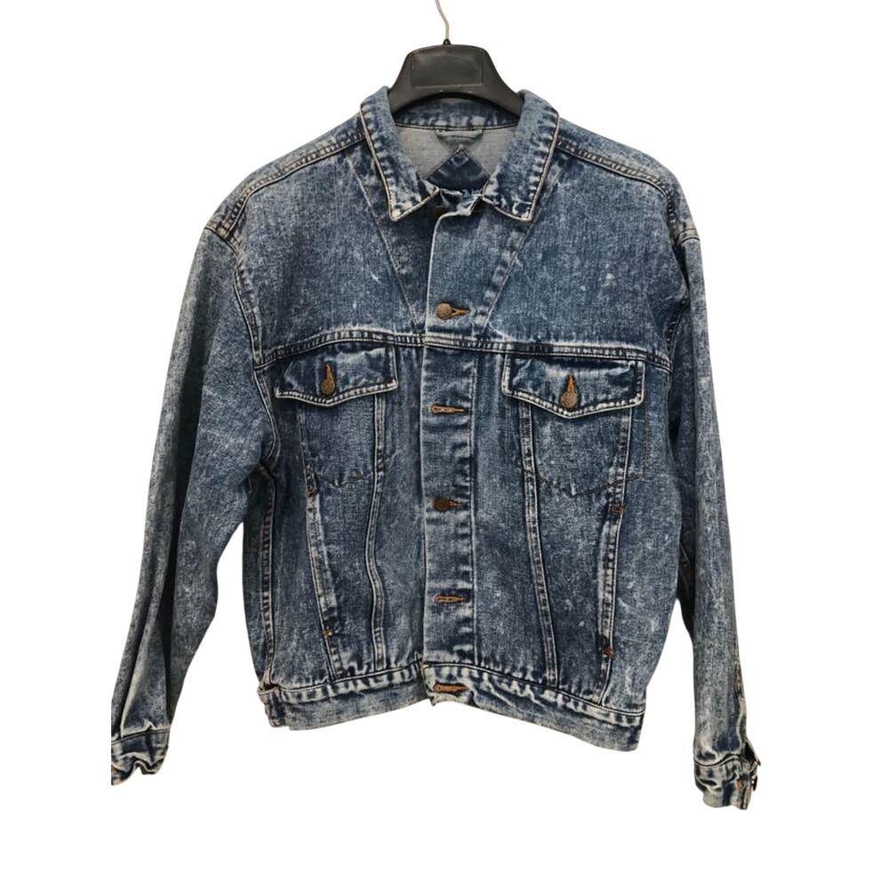 VTG 90s Canyon River Blues Acid Wash Denim Trucker Jacket